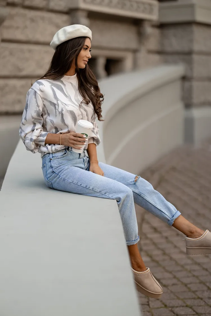 Royalfashion Tanek ženski pulover s potiskom