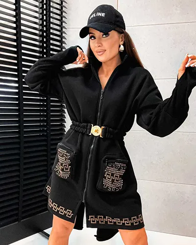 Royalfashion Ženska mini haljina tipa bluze