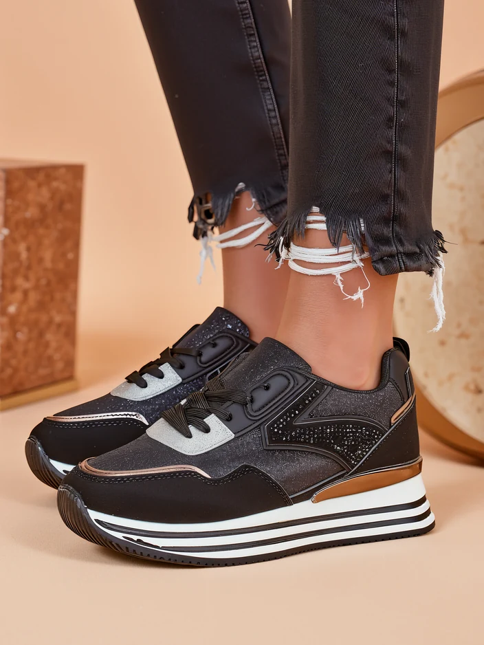 Royalfashion Ženski športni copati z bleščicami Borovis