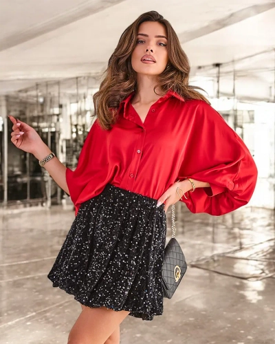 Royalfashion Kratka ženska krila s paillettes