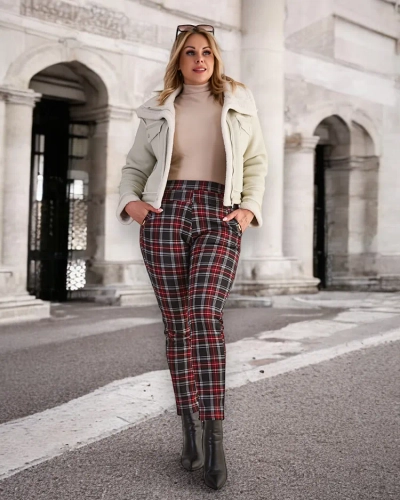 Royalfashion Segrete ženske hlače tegging PLUS SIZE