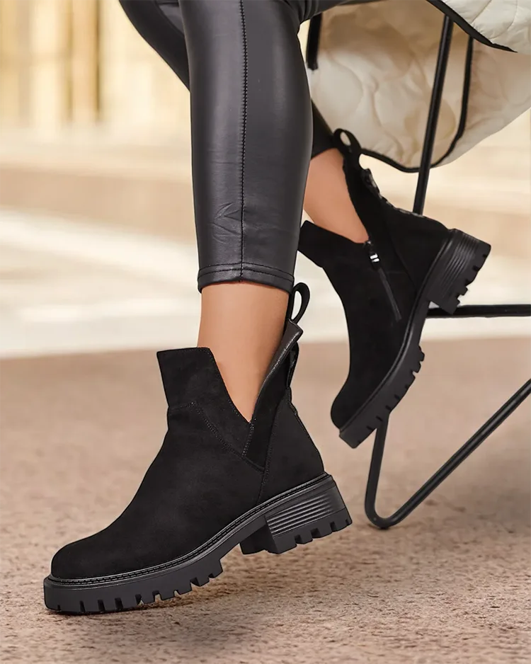 Royalfashion Ženski škornji Gorgie z izrezom