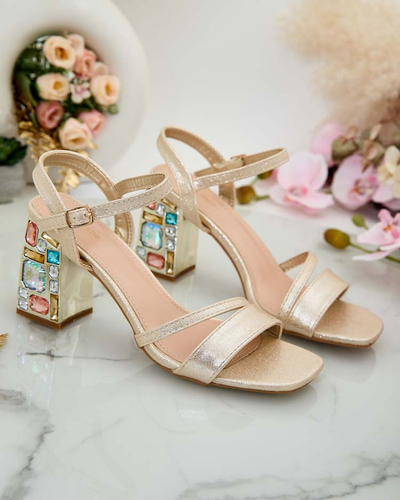 Royalfashion Women's Solepte rhinestone post sandals