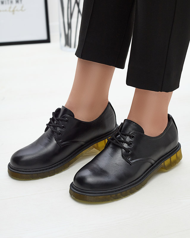 Royalfashion Czarne półbuty damskie Heloso