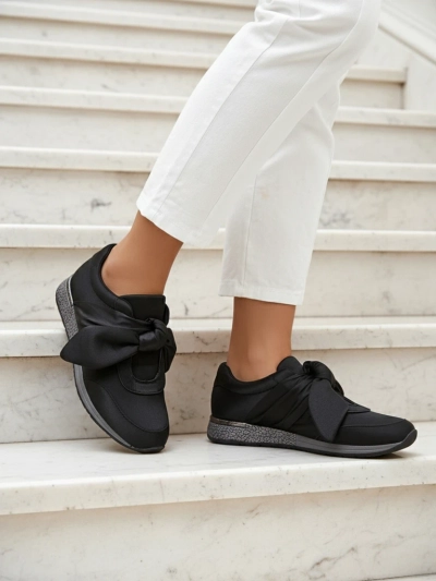 Royalfashion Damskie buty sportowe z kokardą Socca