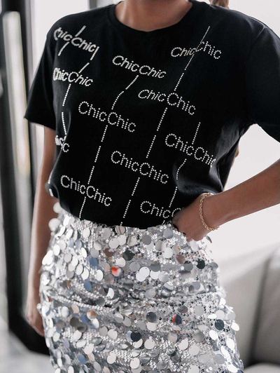 Royalfashion Ženska majica s cirkoni
