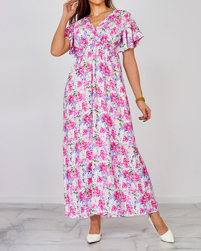 Royalfashion Ženska cvetlična midi obleka