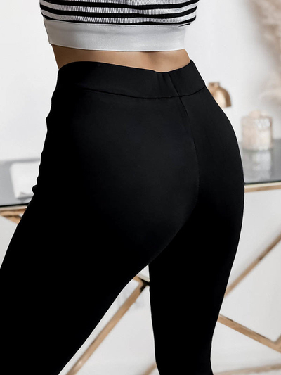 Royalfashion Legginsy damskie w kolorze czarnym