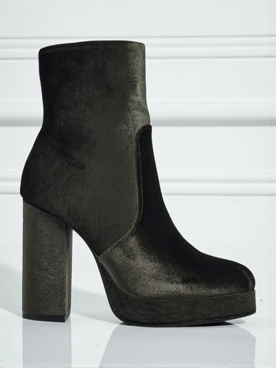 Ženski gležnarji s peto al'la Velur Miss