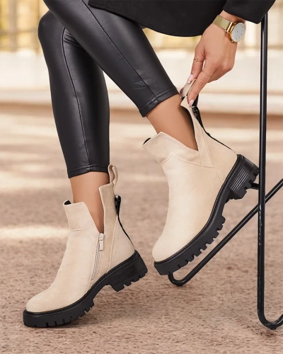 Royalfashion Ženski škornji Gorgie z izrezom