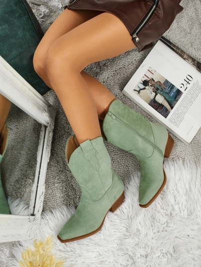 Ženski kavbojski škornji eko semiš SpireHush