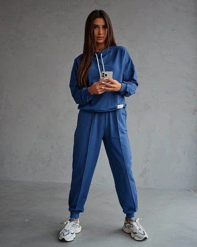 Royalfashion Ženski bombažni ohlapni komplet