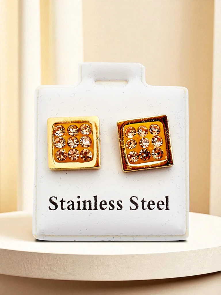 Royalfashion Ženske kvadratne uhane s kubičnim cirkonijem