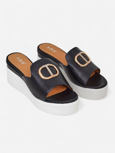 Royalfashion ženski natikači z visokim klinastim podplatom Daffin