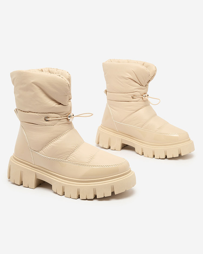 Royalfashion Ženski snežni škornji v bež barvi Sadella