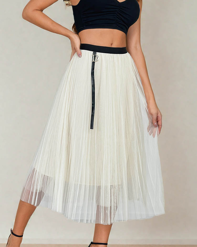 Royalfashion Žensko dvoslojno midi krilo