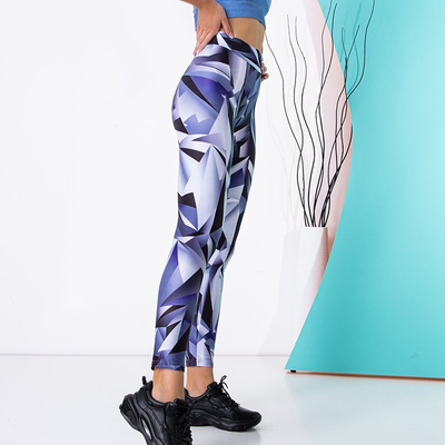 Royalfashion Fioletowe wzorzyste damskie legginsy PLUS SIZE
