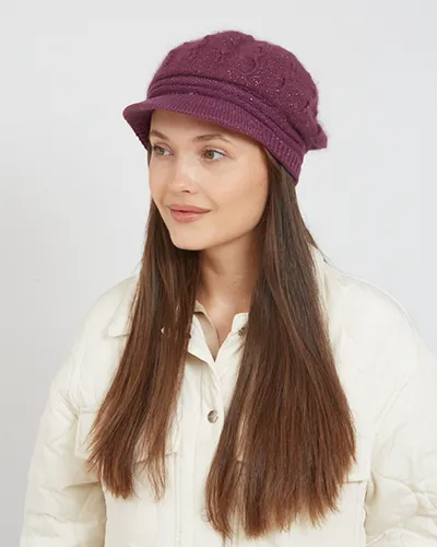 Ženka beret Royalfashion s vizirjem