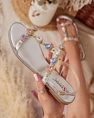 Royalfashion Ženski sandali Selina s cirkoni