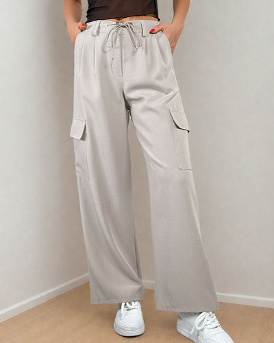 Royalfashion Ženske široke hlače z žepi