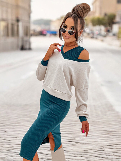 Royalfashion Temno zelen ženski komplet za prosti čas