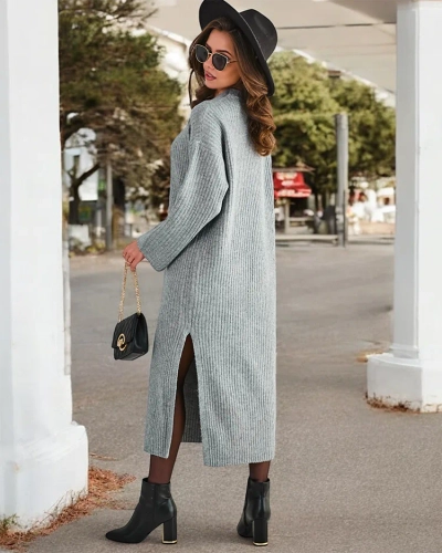 Royalfashion Duga haljina s kapuljačom za žene