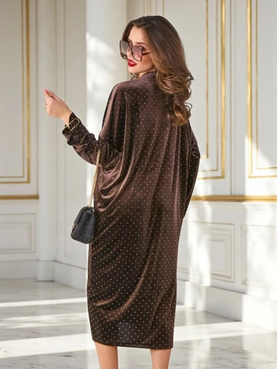 Royalfashion Ženska obleka z naborki