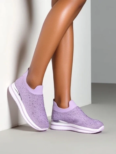 Ženske športne čevlje Royalfashion Slip-on s kamni Adeq