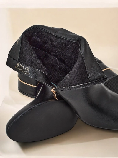 Royalfashion Ženske čizme na petu od prave kože Afennor