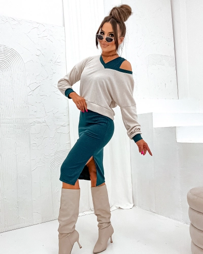 Royalfashion Temno zelen ženski komplet za prosti čas