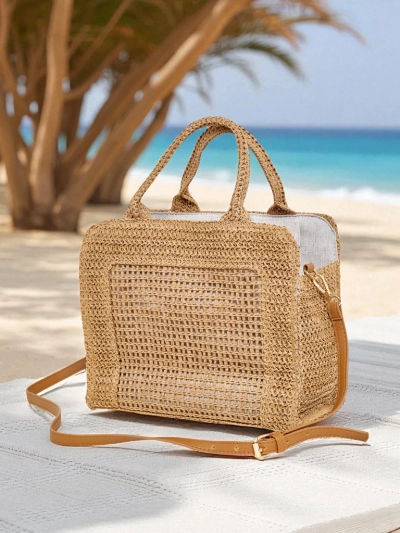 Royalfashion Velika ženska torba iz slame Ariadne Raffia