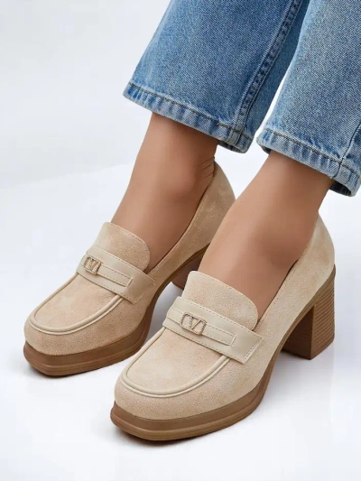 Royalfashion ženski loaferji z blok peto Evelay