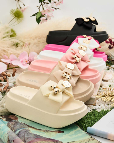 Royalfashion Ženske gumijaste japonke z okrasnim lokom Apis