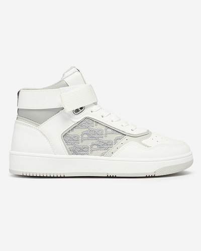 Royalfashion Białe damskie wysokie sneakersy sportowe Xosa