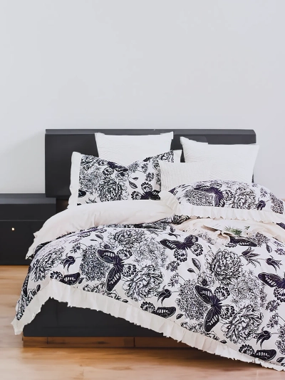 Royalfashion Modelirana posteljina s volanom 160x200 set od 3 KOMADA