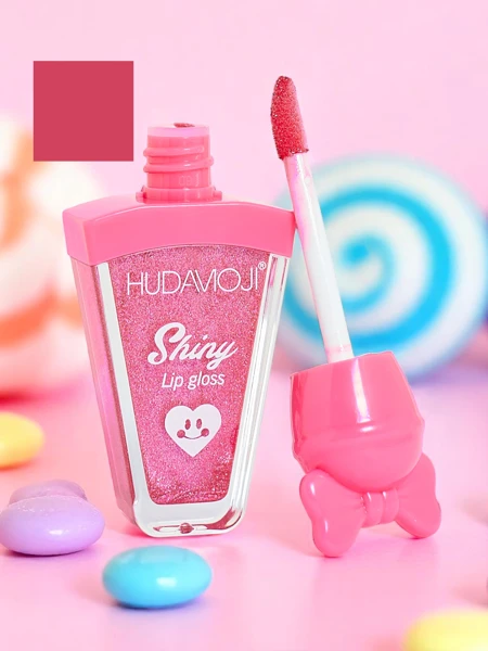 Lip gloss z bleščicami, barva fuksije