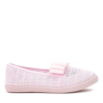 Royalfashion Różowe dziewczęce tenisówki typu slip on Tabbi