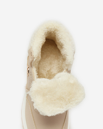 Royalfashion Ženski izolirani športni čevlji v bež barvi Cerrto