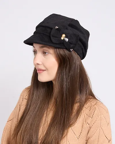 Damski beret Royalfashion z kokardą