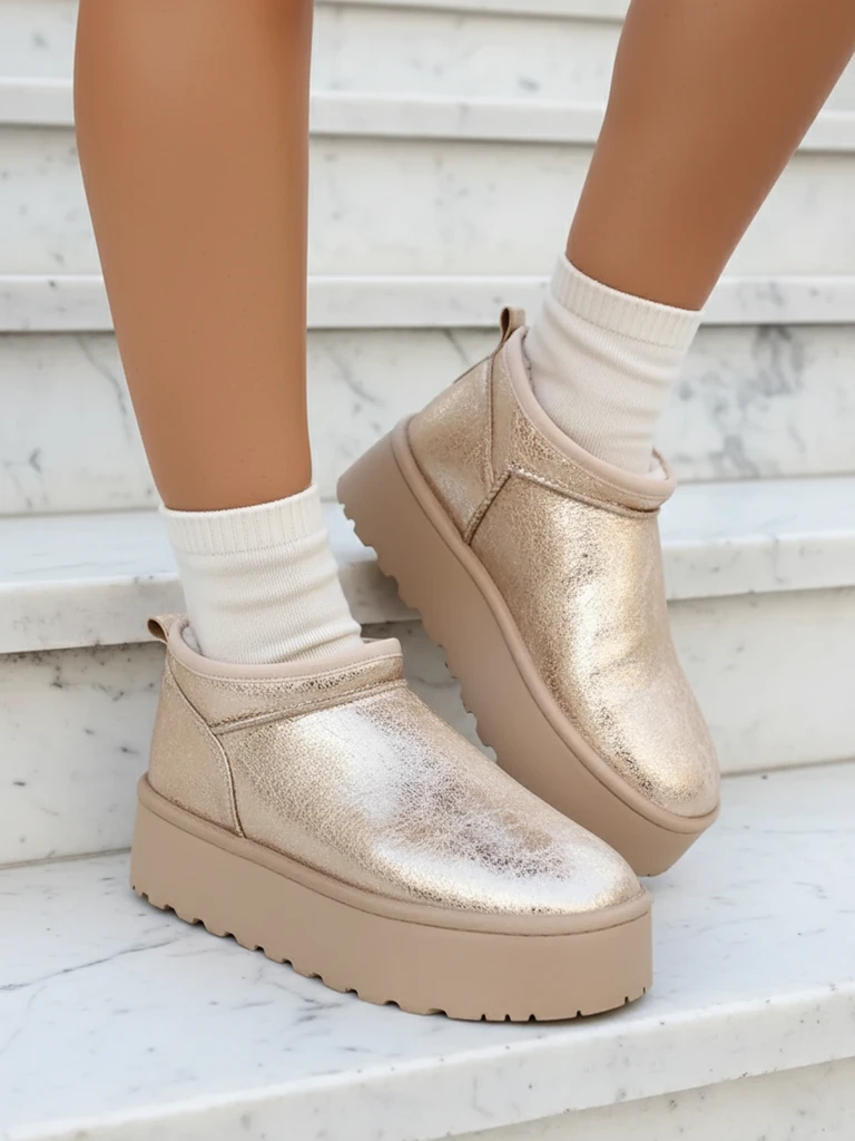 Royalfashion Ženski kratki škornji a'la snežni škornji Ozozi