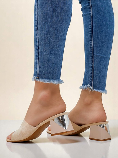 Royalfashion ženski natikači z okrasnimi petami Vollatie