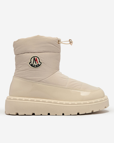 Royalfashion Ženski snežni škornji v krem barvi Ireda