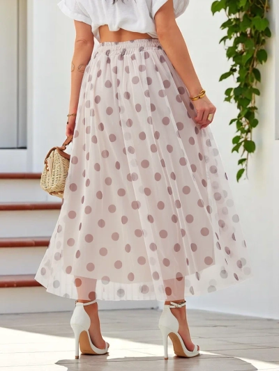 Royalfashion Ženska krila srednje dolžine iz viskoze s tilom in pikami