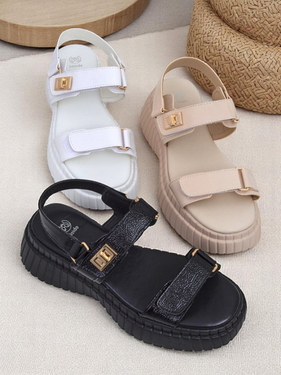 Royalfashion Ženski sandali na debelejšem podplatu Aganda