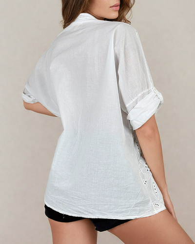 Royalfashion Ženska majica oversize z vezenino