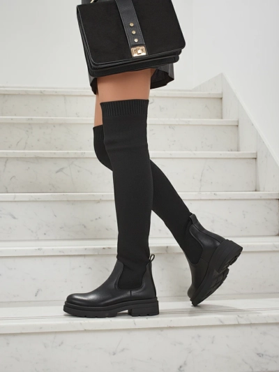 Długie damskie wsuwane kozaki Orlina