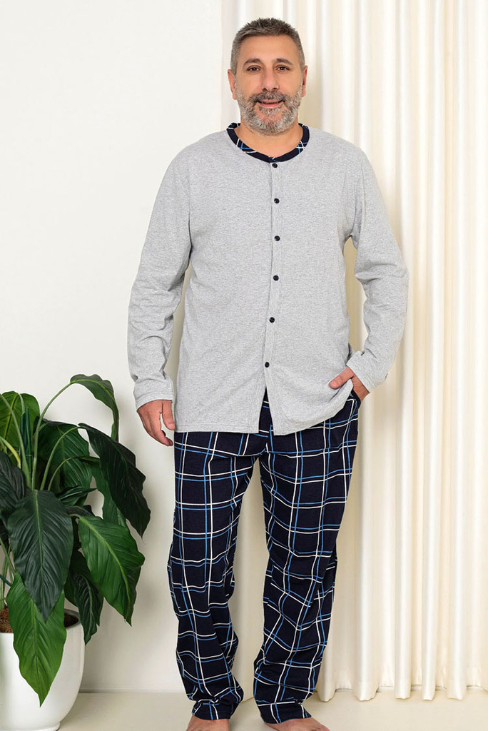 Royalfashion Moška temno siva pižama