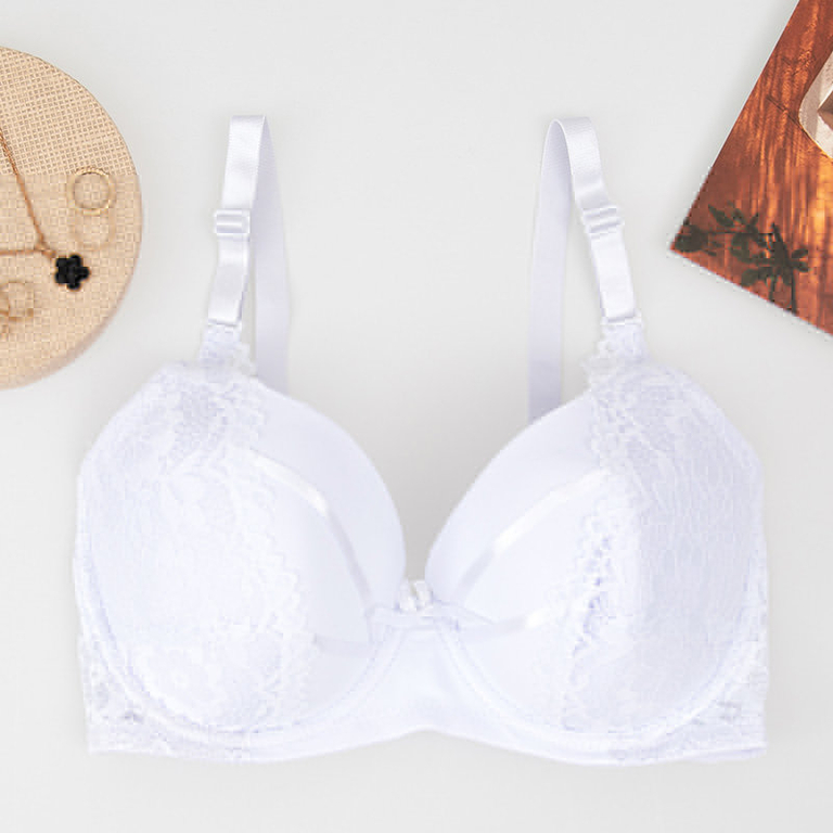 Royalfashion Biały biustonosz usztywniany