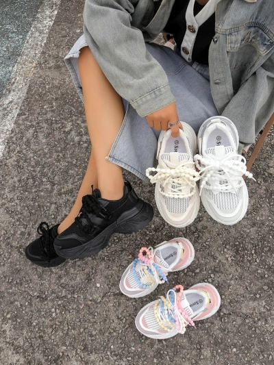 Royalfashion Ženski športni čevlji na debelejši podplati Loness