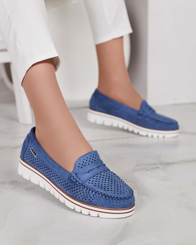 Royalfashion Azurni ženski mokasini Leteller